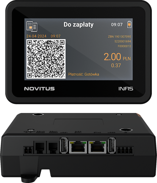 Novitus INFIS porty komunikacyjne i ekran - serwis Bydgoszcz Nakło Inowrocław.png