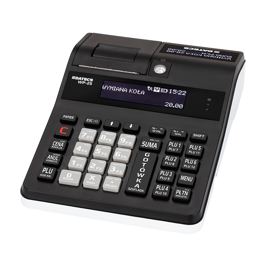 Łatwa w obsłudze kasa Datecs WP-25 PLUS
