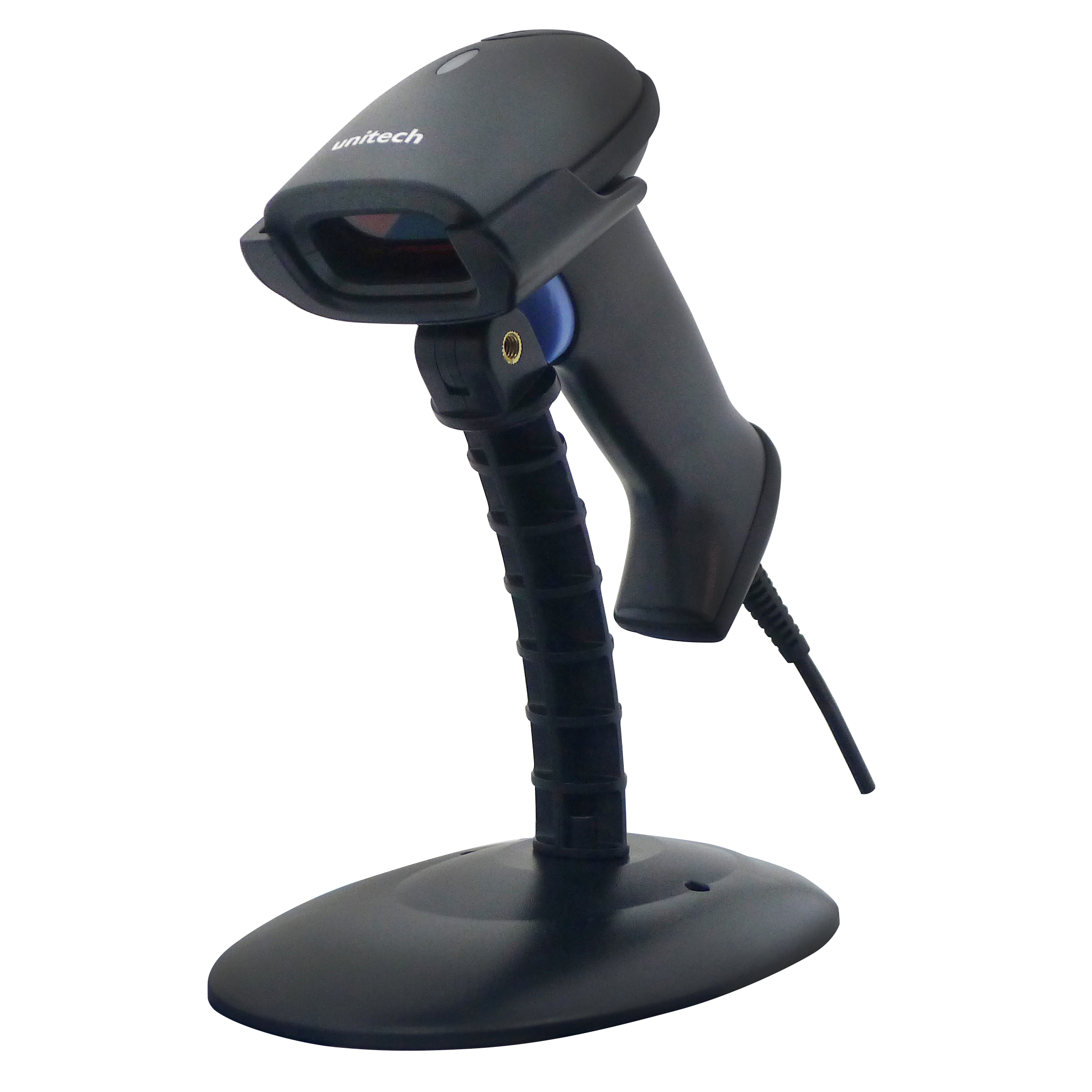 Czytnik kodów kreskowych Unitech MS836 z podstawką USB - skaner laserowy 1D Plug and Play