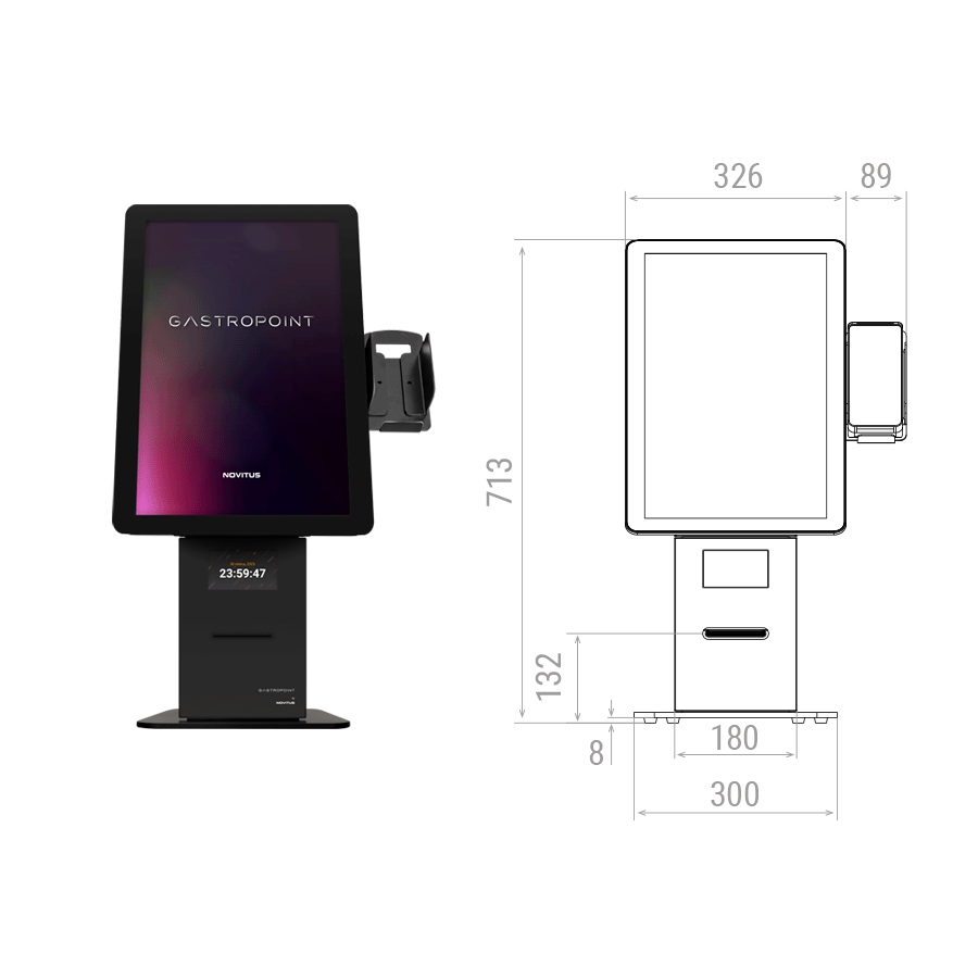 Nowoczesny kiosk gastronomiczny z systemem MS Windows 11 IoT