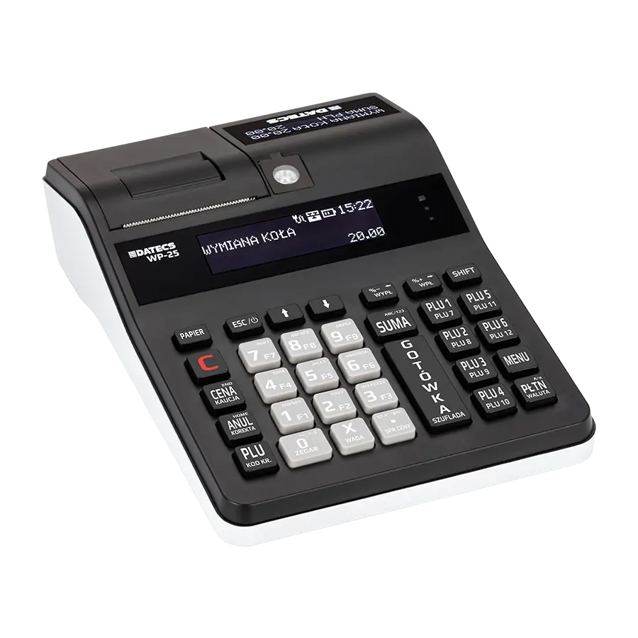 Datecs WP-25 Plus Online – wyświetlacz i klawiatura